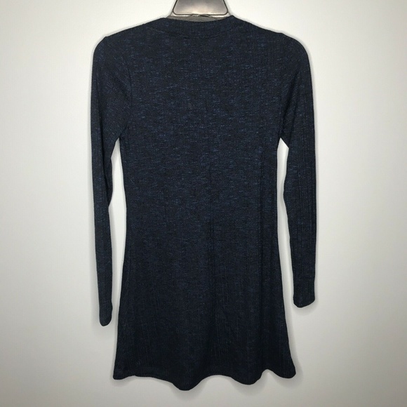 NWT Topshop Ribbed Blue Heathered Bodycon Dress - Picture 3 of 7